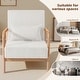 preview thumbnail 147 of 161, 25" W Mid Century Upholstered Wood Accent Chair with Pillow