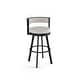 preview thumbnail 21 of 102, Amisco Browser Swivel Bar Stool Light Grey Polyester / Black Metal