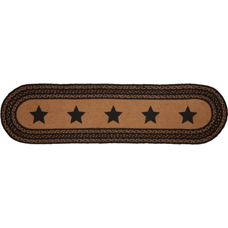 Farmhouse Jute Stencil Stars Runner