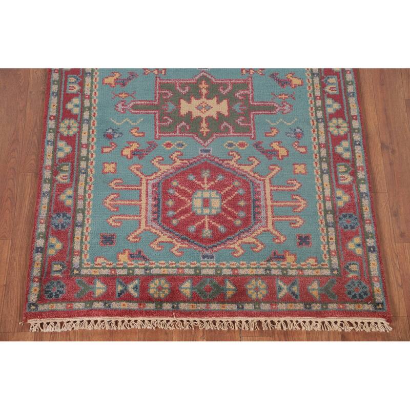 Traditional Kazak Oriental Accent Rug Handmade Wool Carpet - 3'0"x 5'0"