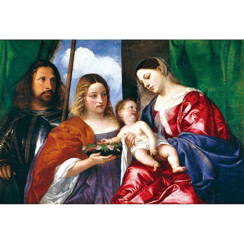 Madonna and Child with Sts Dorothy and George by Tiziano Vecellio ...