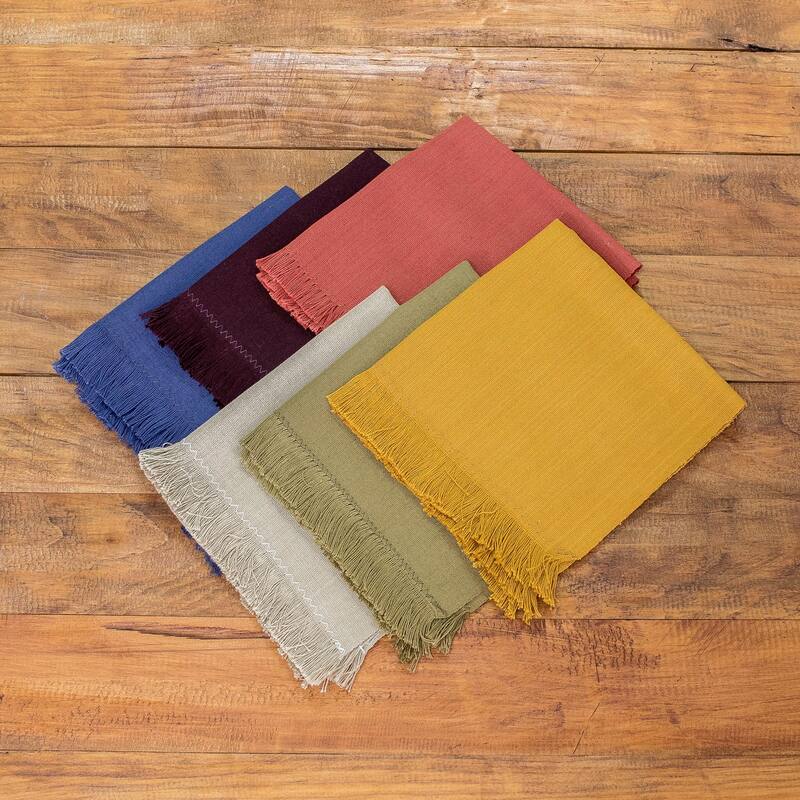 Novica Handmade Autumn Facets Cotton Napkins (Set Of 6)