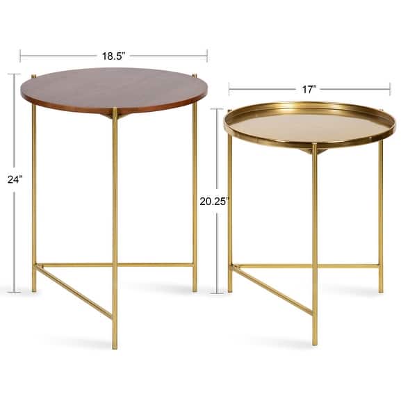 dimension image slide 11 of 13, Kate and Laurel Ulani Nesting Tables (Set of 2)