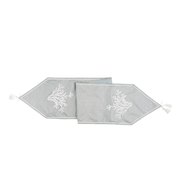 13" x 72" Seafoam Blue Coral Table Runner - 13" x 72"