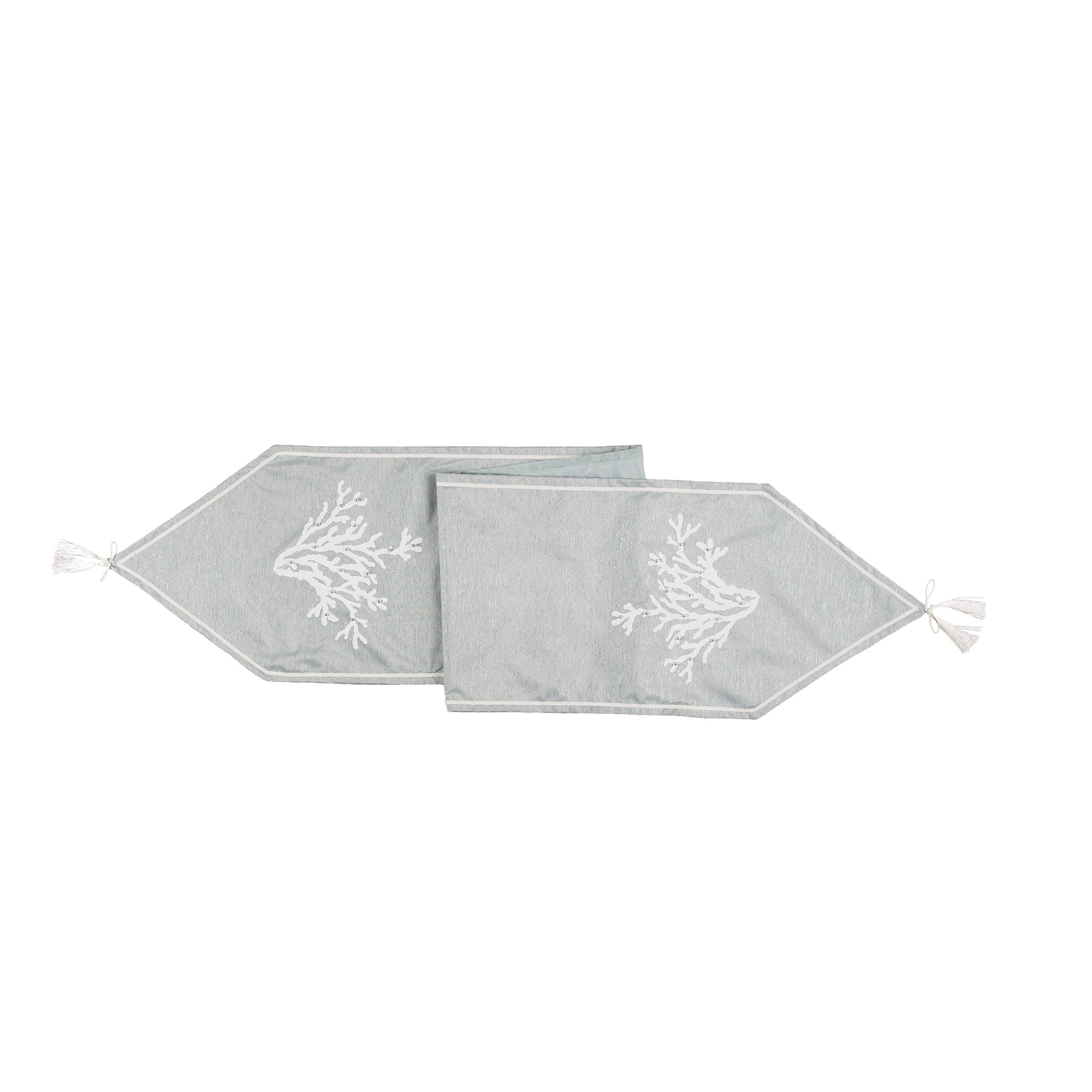 13" x 72" Seafoam Blue Coral Table Runner - 13" x 72"