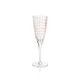 preview thumbnail 1 of 6, Pescara White Dot Champagne Flutes, Set of 4 Pink