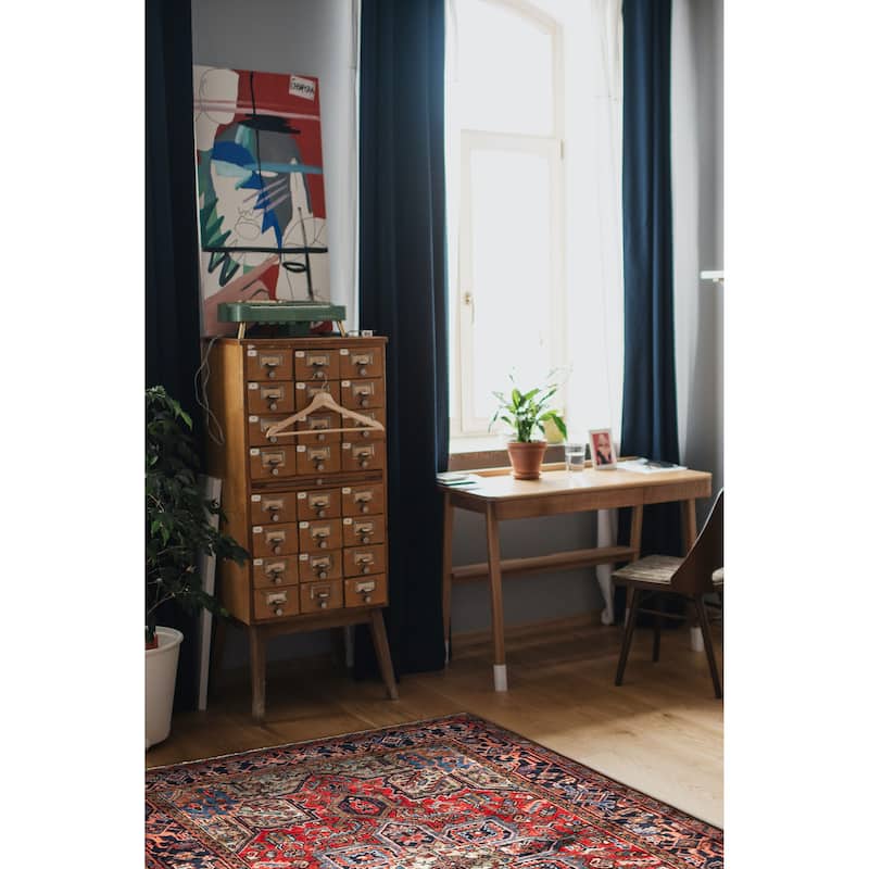 ECARPETGALLERY Hand-knotted Sarabi Red Wool Rug - 5'0 x 6'6