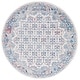 preview thumbnail 52 of 54, SAFAVIEH Brentwood Dile Oriental Damask Trellis Rug 5' Round - Ivory/Blue - Round