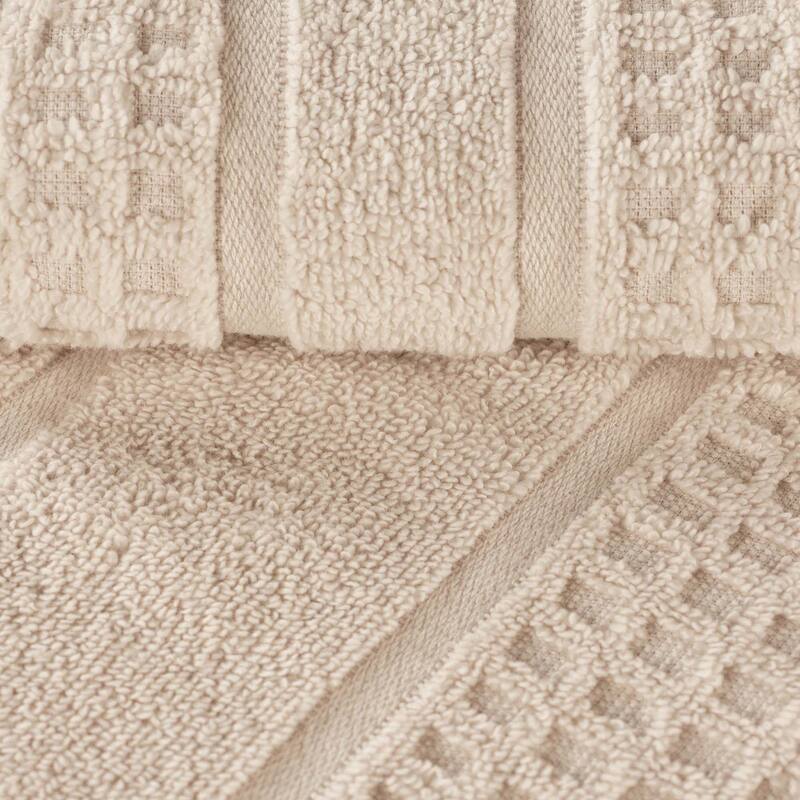 Superior Napa Zero Twist Cotton Soft Waffle Bath Towel Set of 3