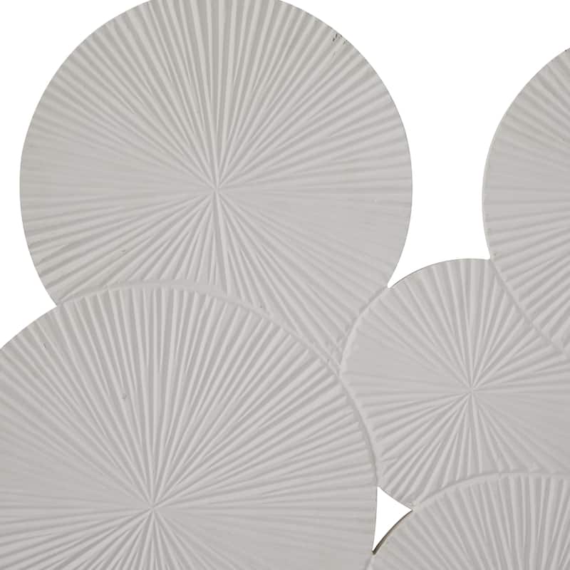 Wood Plate Carved Pinwheel Home Wall Decor - Black or White - Roche River Decor