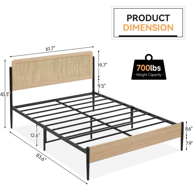 Shrink tube woven rattan bed