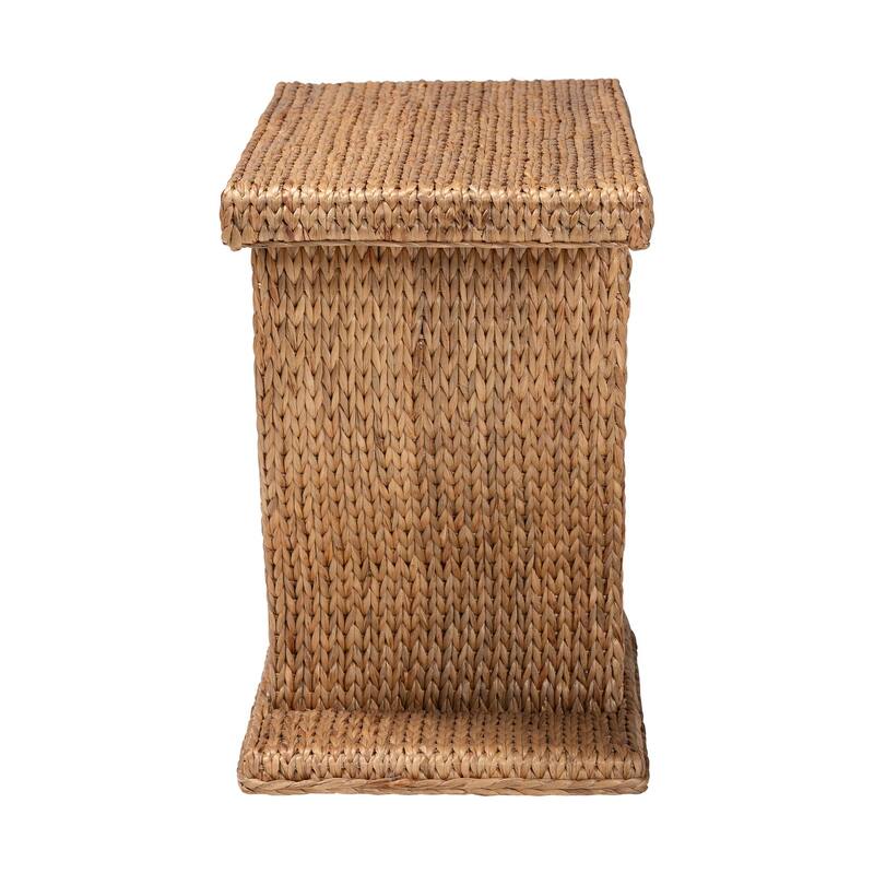Alyssa Seagrass Console Table - Handwoven Display Table with Sculptural Frame for Entryway, Hallway, or Living Room