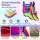preview thumbnail 9 of 8, Costway Inflatable Water Slide with Climbing Wall Basketball Hoop - Multi-color - With 680W Blower