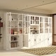 preview thumbnail 3 of 82, White Buffet Sideboard & Curio Bookcase Cabinet with Glass Doors