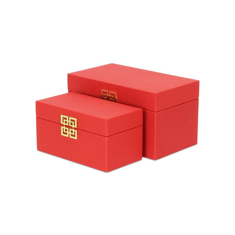Black Shagreen Raised Bubble Box (Set of 2)