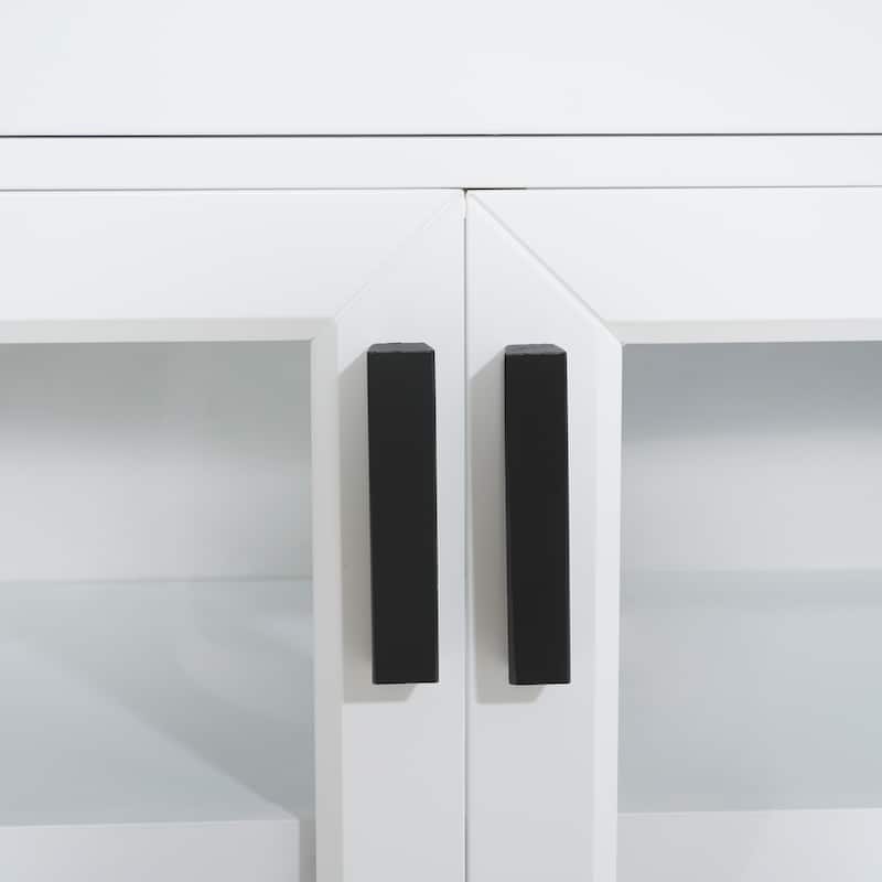 Christopher Knight Home - Moonridge Manufactured Wood 67" TV Stand with Glass Doors and Storage Drawers