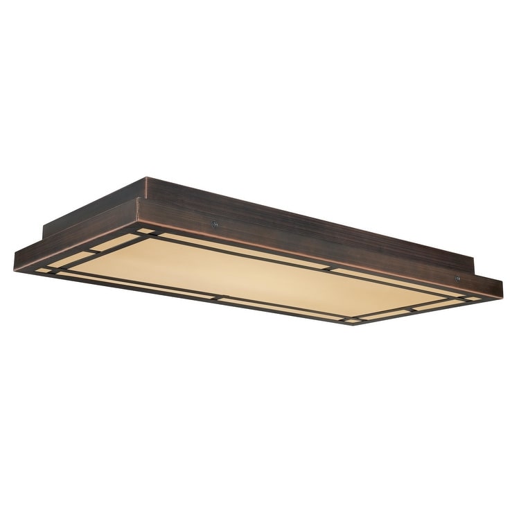 Shop Vaxcel Lighting C0008 Oak Park 3 Light 24 Wide Flush Mount Indoor Ceiling Fixture With Frosted Glass Shade 12 Wide Overstock 12931387