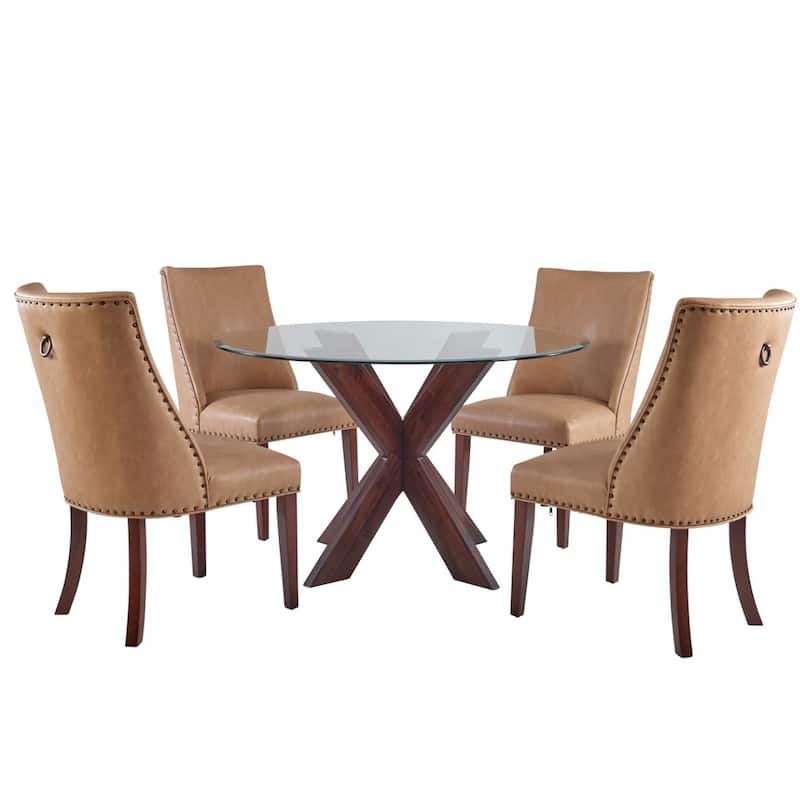 Allard Rustic Famhouse 5 Piece Dining Set