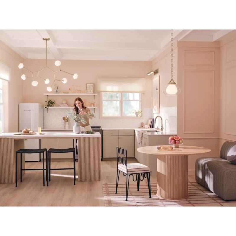 Cassius 52.5 Inch 8 Light Convertible Chandelier with Opal Glass in Champagne Bronze