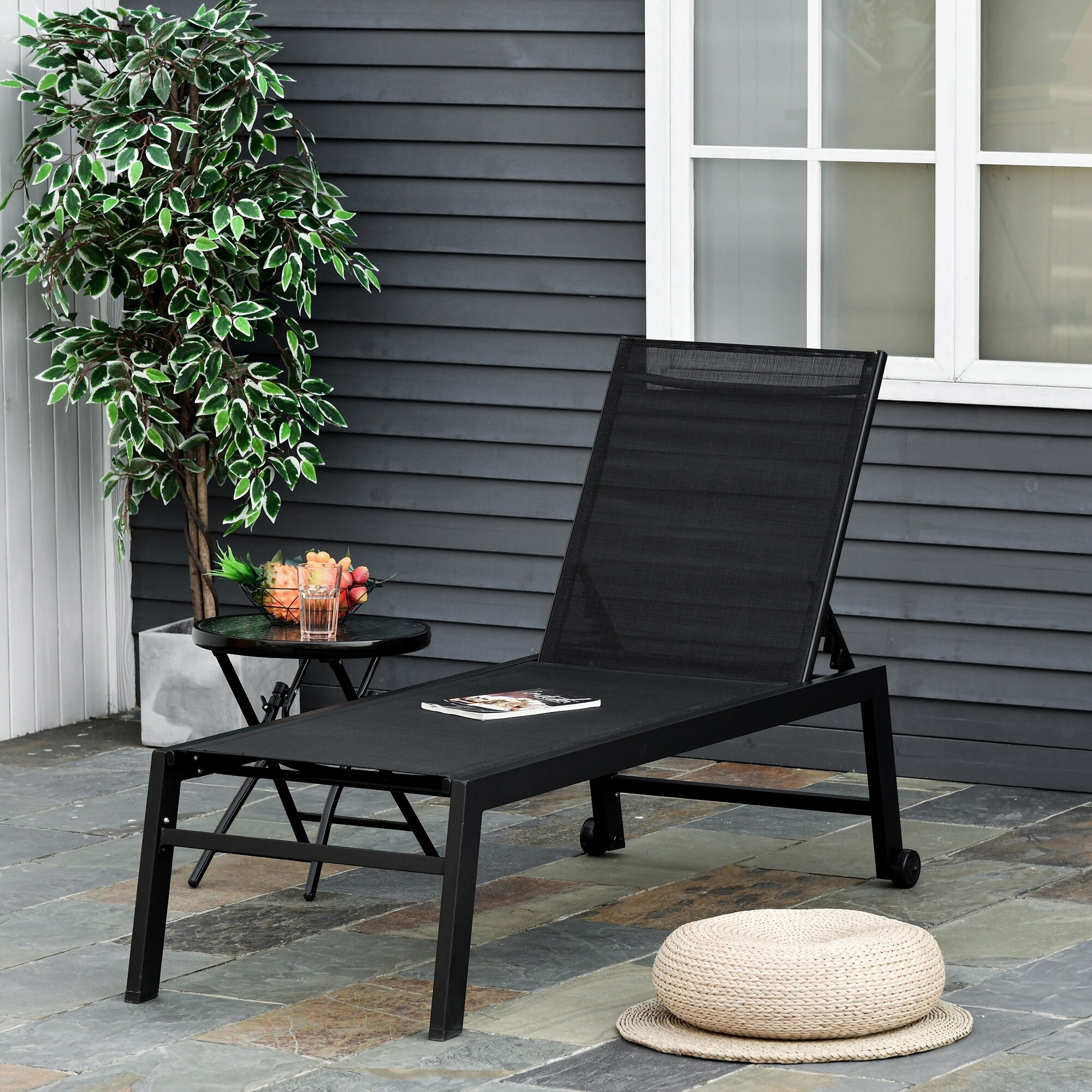 Mahina rattan chaise best sale lounge by havenside home