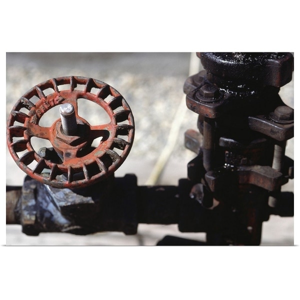 "Wheel and pipe of oil well" Poster Print
