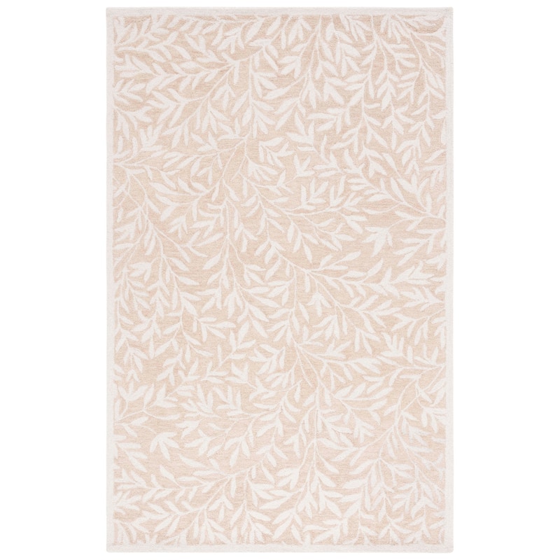 SAFAVIEH Handmade Jardin Mariegret Wool Rug - 6' Square - Beige/Ivory