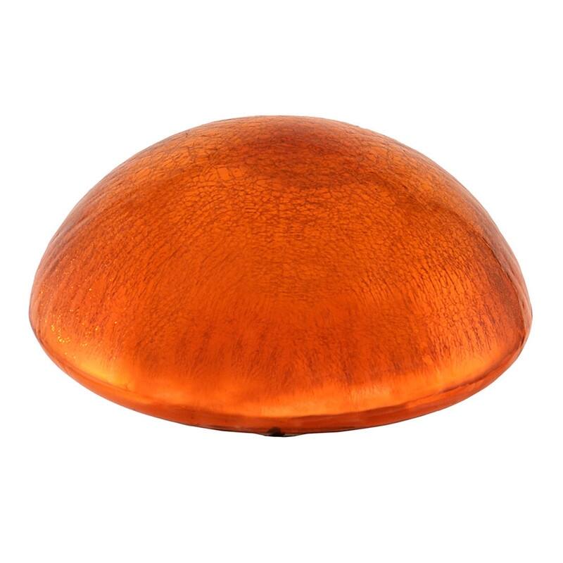 Achla Designs Glass Toadstool Gazing Globe Ball, 9 Inch Diameter - Mandarin Orange