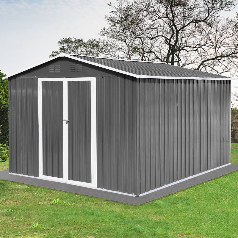 Metal garden sheds 10ftx8ft outdoor storage sheds
