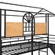 preview thumbnail 14 of 14, Contemporary Twin Over Twin Metal Bunk Bed, Housebed with Slide and Storage Stair, Maximized Space, Black with Black Slide