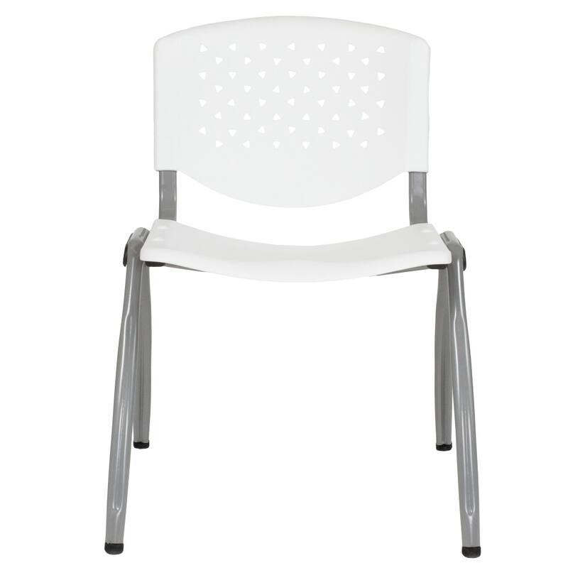 880 lb. Capacity Plastic Stack Chair with Powder Coated Frame