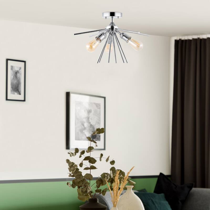 GetLedel Modern 3-Light Sputnik Semi-Flush Mount