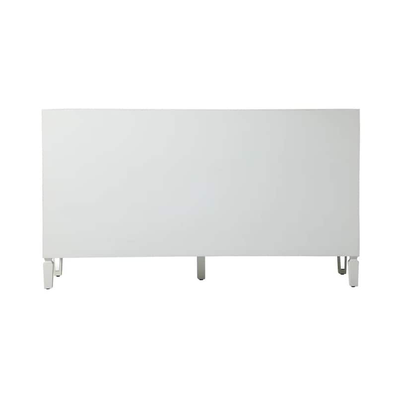4-Door Mirrored Accent Cabinet