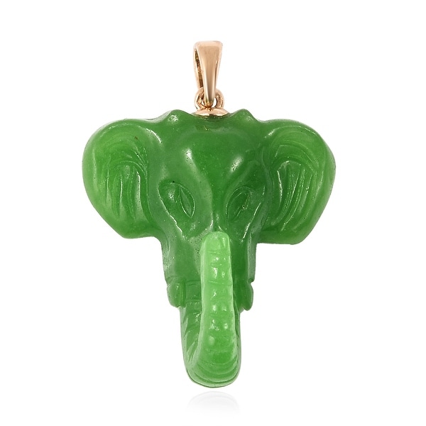 green jade elephant necklace