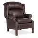 preview thumbnail 4 of 7, Chippendale Reclining Wing Chair Brown
