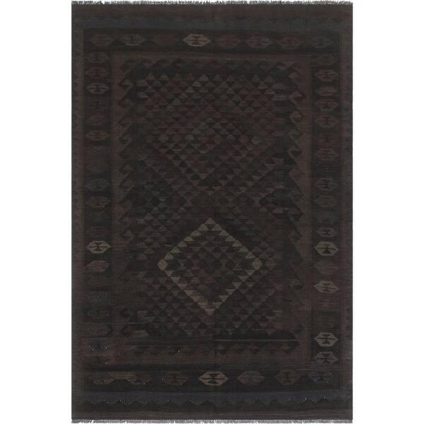 slide 1 of 7, Bohemian Turkish Kilim Adrian Hand-Woven Area Rug - 6'4" x 9'6"
