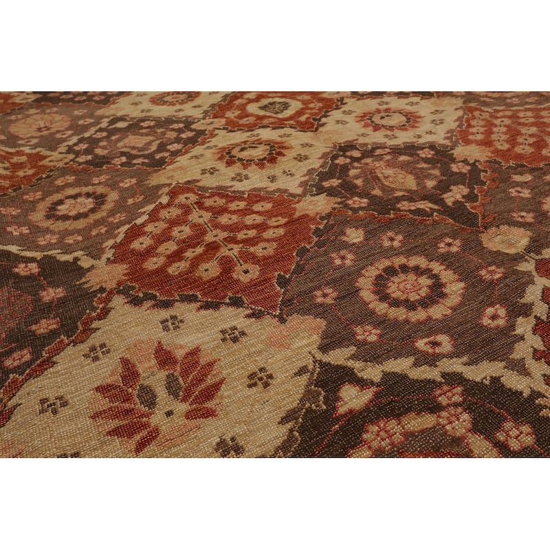 Hand Knotted Peshawar Tan Persian Wool Traditional Oriental Area Rug - 8' 1'' x 10' 2''