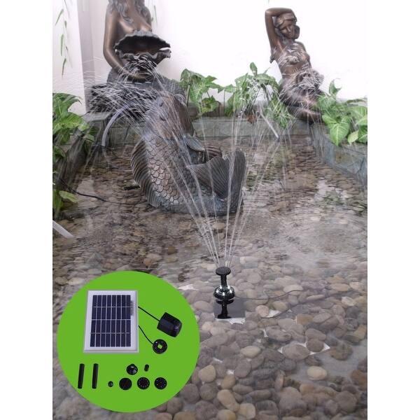 slide 2 of 3, Solar Pump and Panel Kit with Battery Pack and Light - 65 GPH