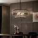 preview thumbnail 1 of 12, Aulia Modern Black Crystal 4-Light Drum Chandelier Lights for Dining Room - D15.5" x H10"