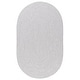 preview thumbnail 140 of 174, SAFAVIEH Handmade Braided Country Casual Lavada Rug 4' x 6' Oval - Silver/Grey