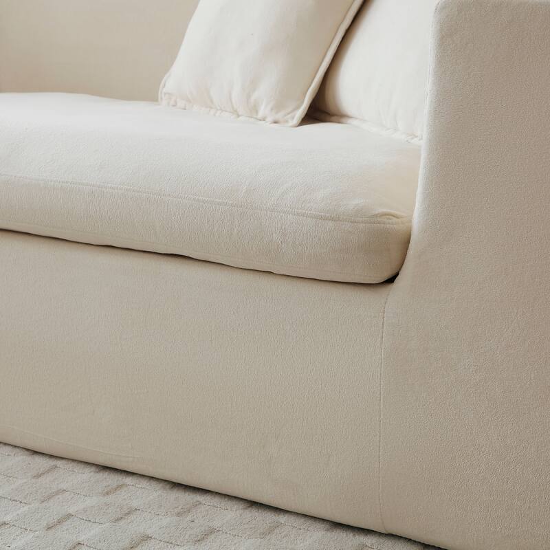 Oversize Modern Deep Seat Modular Cloud Sectional Couch with L-Shape Chaise