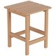 preview thumbnail 14 of 71, POLYTRENDS Laguna HDPE Eco-Friendly Outdoor Square Patio Side Table Teak
