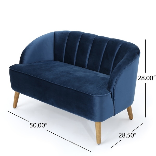Amaia Modern Velvet Loveseat Sofa by Christopher Knight Home