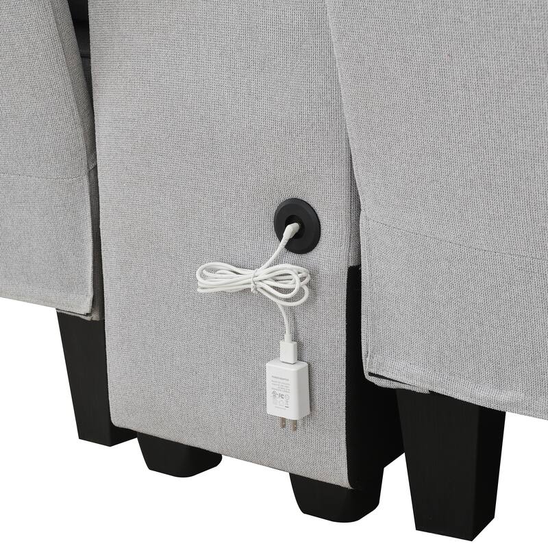 Cotton Linen Sofa with USB: Modern Comfort with Storage