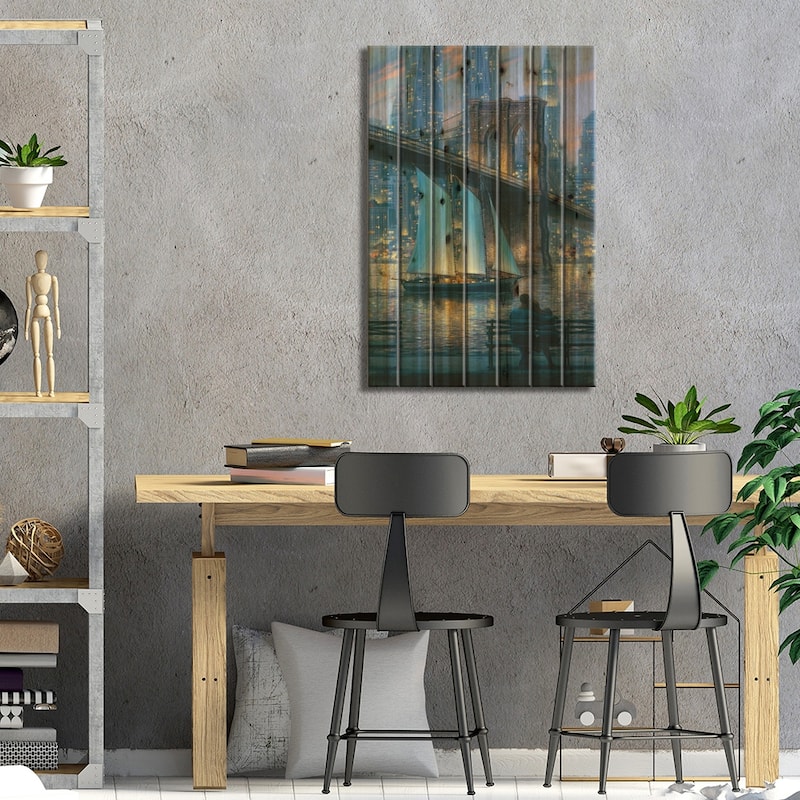 Dream For Two Print On Wood by Evgeny Lushpin - Multi-Color