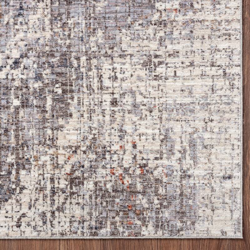 Granite Greys Abstract Area Rug