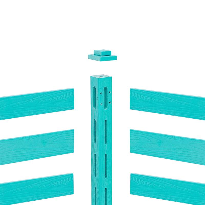 2,4-Panel Courtyard Privacy Fence Without Digging Pits, Easy To Set Up, No Damage To The Ground - 39.3 in. W x 35.6 in. H