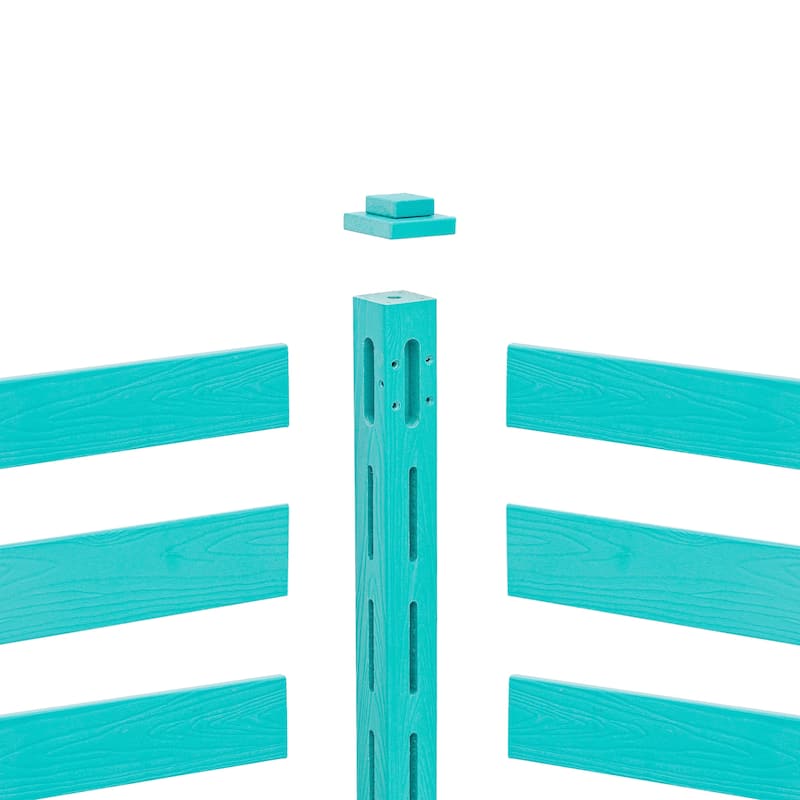 Courtyard Privacy Fence No Pit Digging Type, More Convenient For Outdoor Installation,2,4-Panel - 39.3 in. W x 35.6 in. H