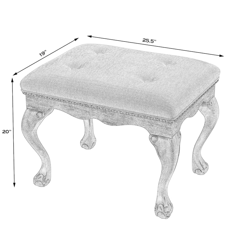 Ashford Upholstered Vanity Stool