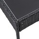 Costway 4 PCS Outdoor Patio Rattan Wicker Furniture Set Table Sofa Cushioned Deck Black - Thumbnail 6