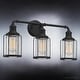 preview thumbnail 5 of 5, Luxury Industrial Chic Bath Vanity Light, 12"H x 24"W, with Urban Loft Style, Natural Black, by Urban Ambiance